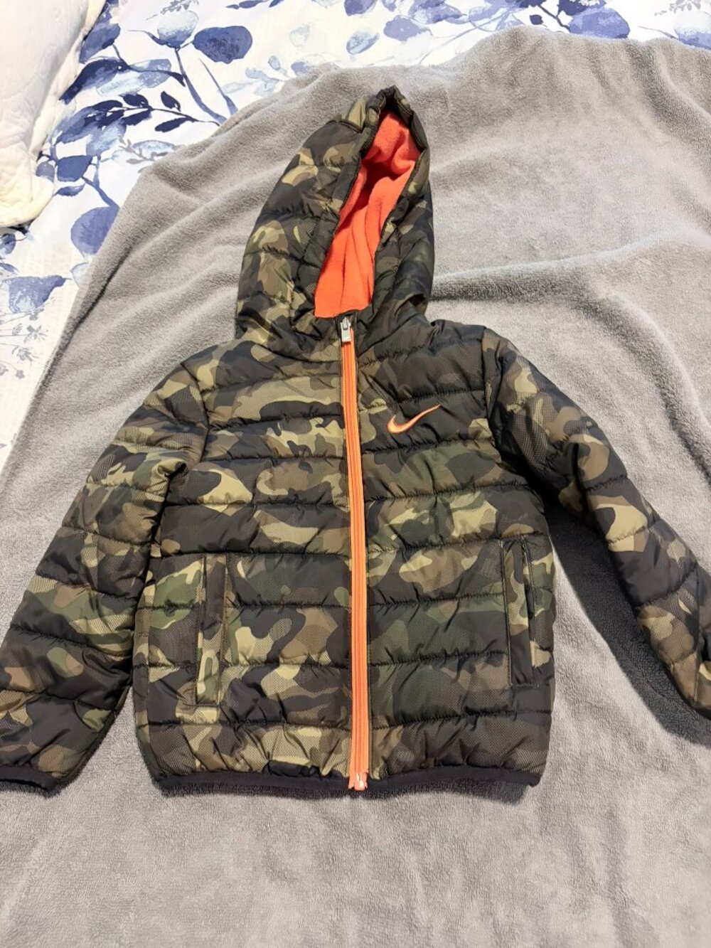 Nike Toddler Boy Hooded Puffer Midweight Jacket CAMO (Boys Size 2T)